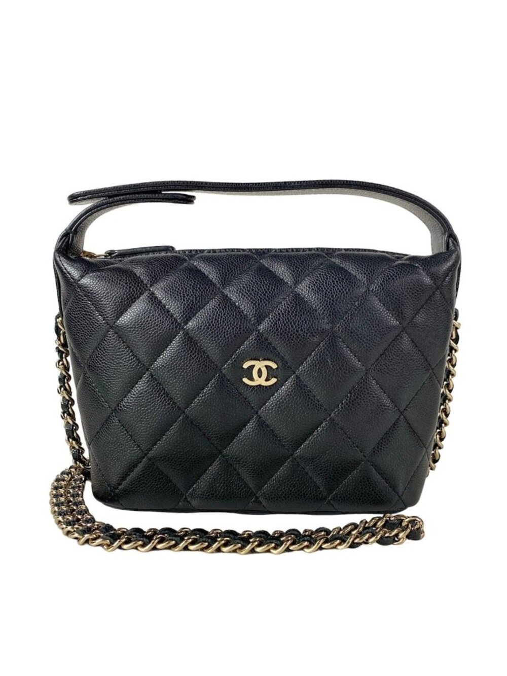Chanel Shoulder Bag Timeless la Chic Line Black Gold